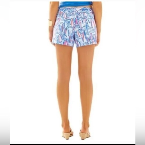 Lilly Pulitzer Callahan Red Right Return Sailboat Classic Cargo Shorts - Picture 2 of 9
